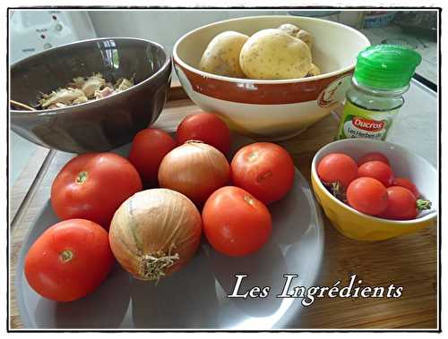 Gratin de poulet, pommes de terre et tomates à la provençale