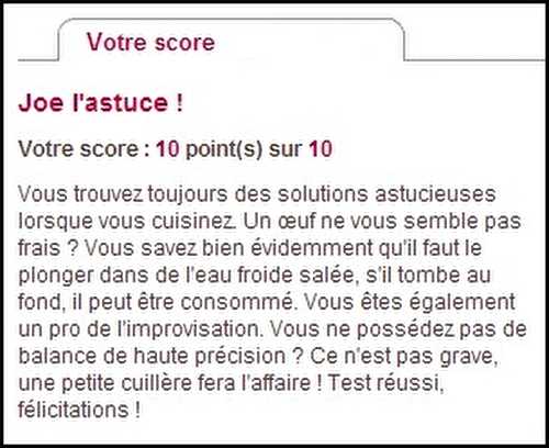 Les astuces culinaires en 10 questions.....