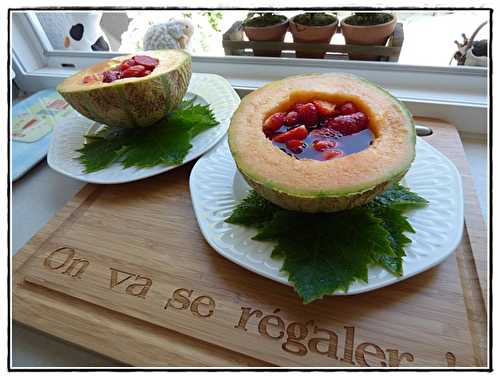 Melon aux fraises et au Pineau