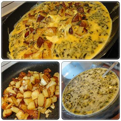 Omelette à l'oseille et aux pommes de terre