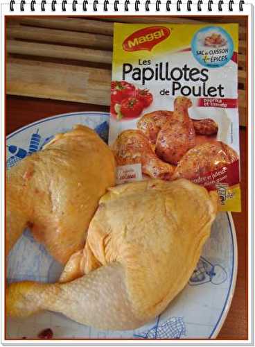 Papillottes de poulet paprika et tomates