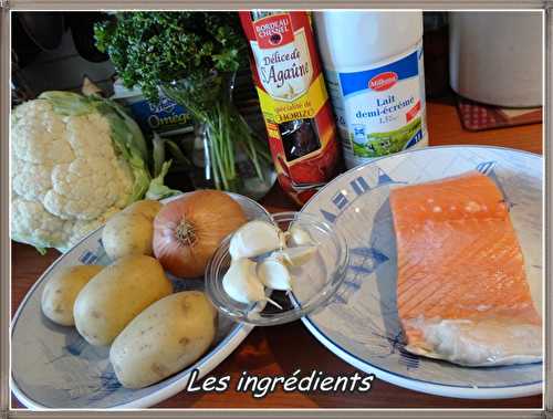 Parmentier de saumon au chou-fleur