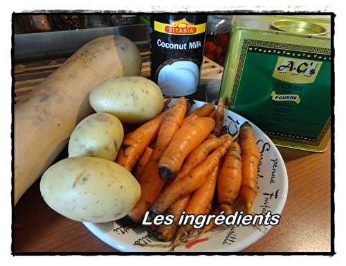 Potage de carottes au lait de coco