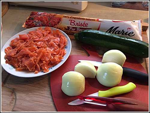 Quiche à la courgette et à la truite fumée