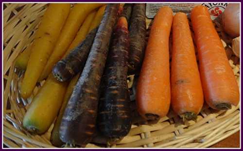 Salade de carottes colorées au miel et citron