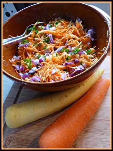 Salade de de carottes aux deux couleurs