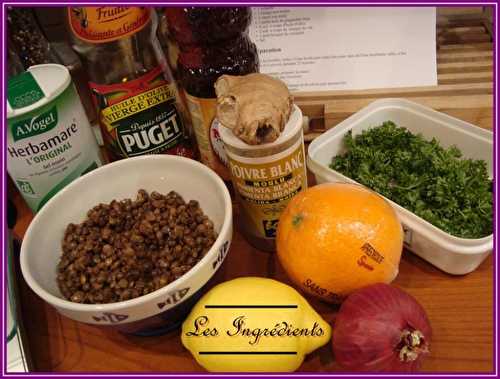 Salade de lentilles au saumon fumé et agrumes