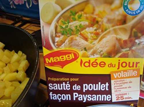 Sauté de poulet façon paysanne