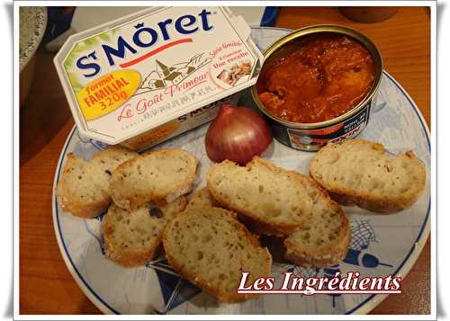 Tartines au thon à la tomate et saint-Moret