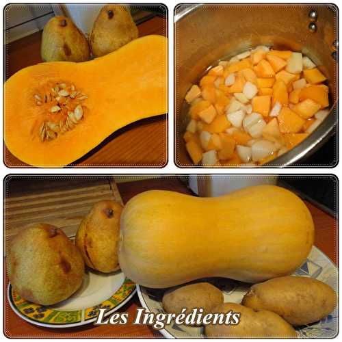 Velouté de poires à la courge butternut