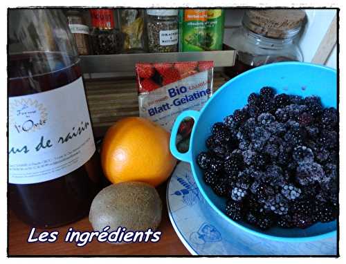 Verrines de fruits en gelée