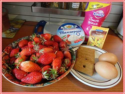 Verrines fraises mascarpone et speculoos