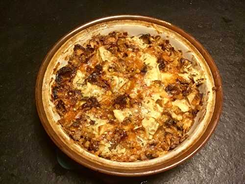 Gratin de Crozets aux noix et au bleu de Bresse