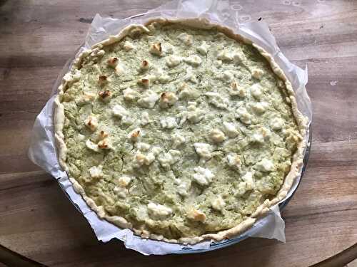 Quiche aux trois choux, tofu soyeux et chèvre frais (sans œufs)