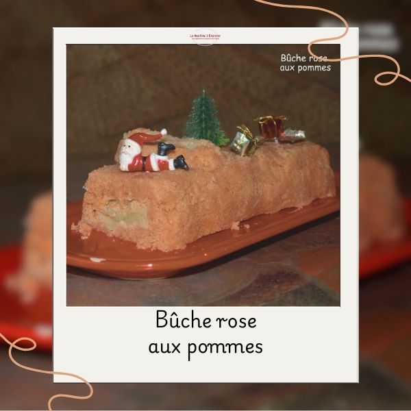 Bûche rose aux pommes