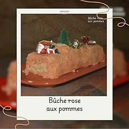 Bûche rose aux pommes