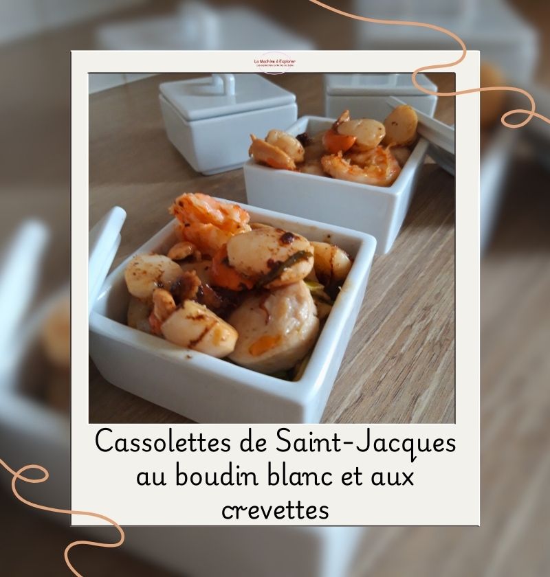 Cassolettes de Saint-Jacques au boudin blanc