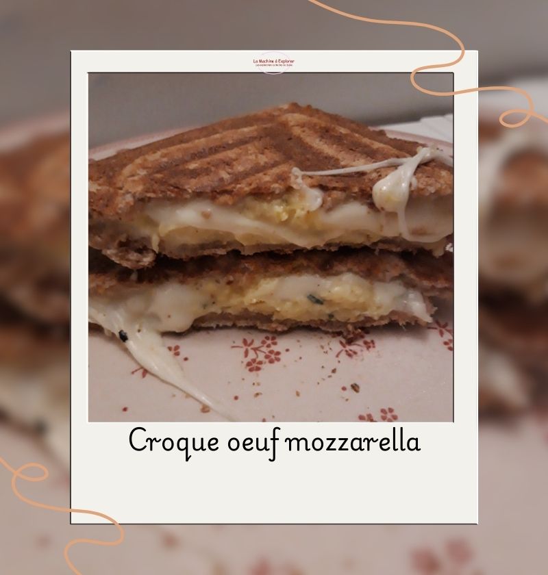 Croque aux œufs brouillés & mozzarella