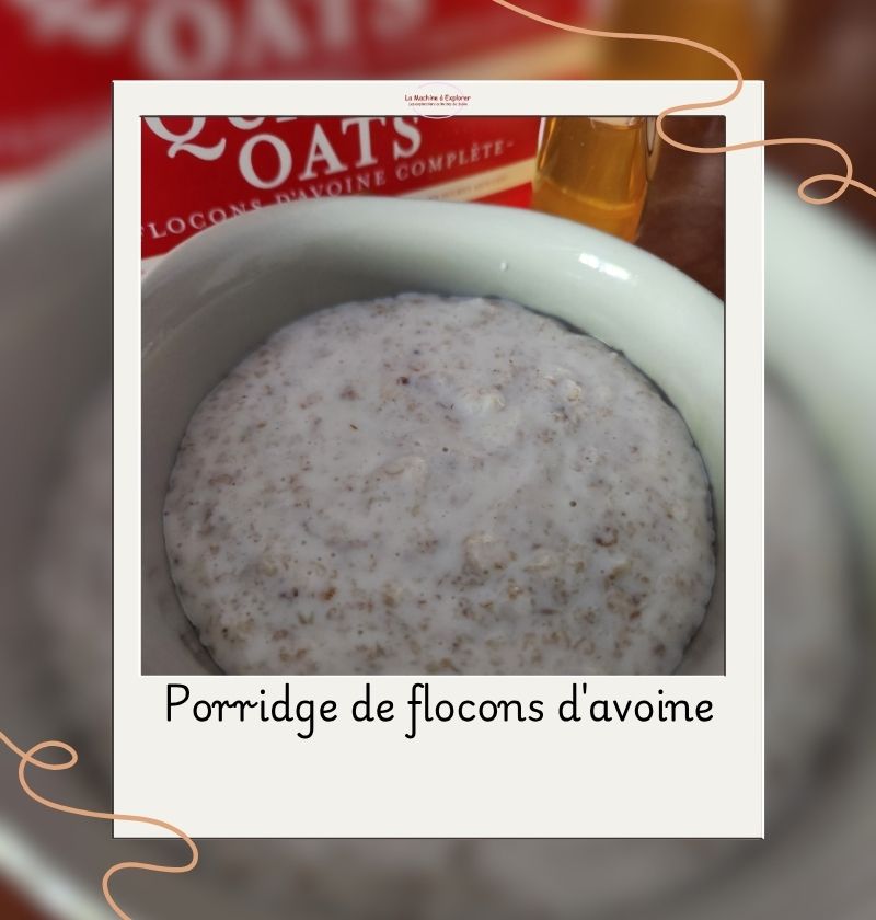 PORRIDGE DE FLOCONS D'AVOINE