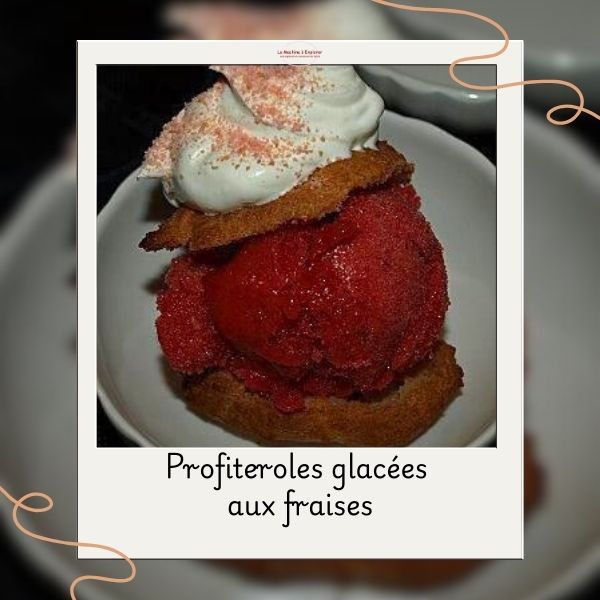 Profiteroles glacées aux fraises