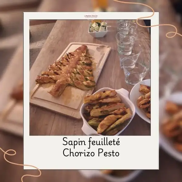 Sapin feuilleté Chorizo Pesto