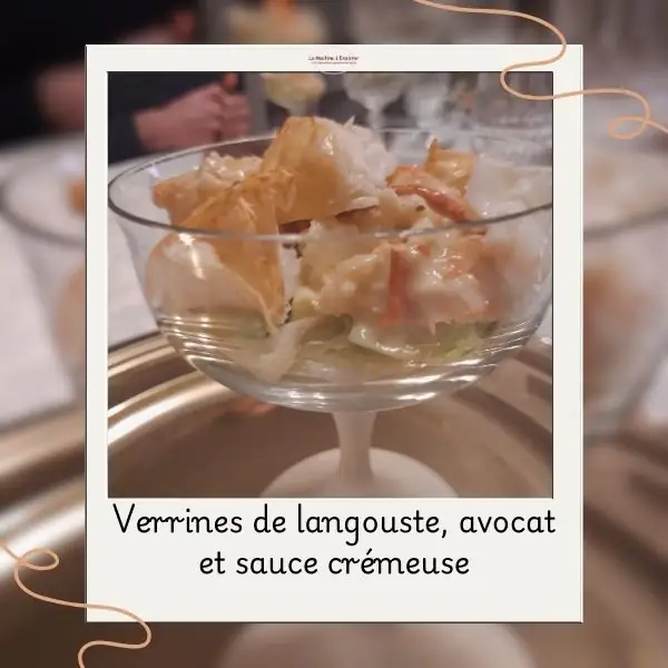 Verrines de langouste, avocat et sauce crémeuse