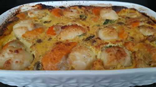 Clafoutis de coquilles Saint-Jacques IG bas