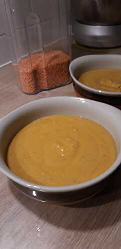 Potage d'automne Butternut et Lentilles corail