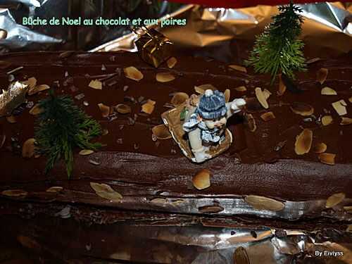 Bûche de Noël Chocolat Poires