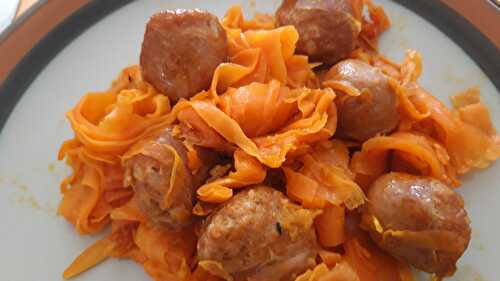 Tagliatelles de carottes au Chorizo frais