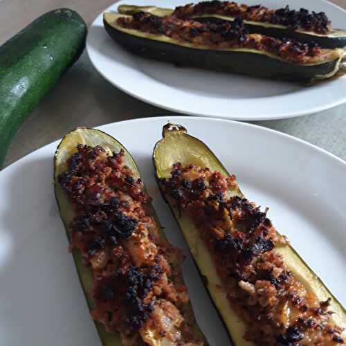 Courgettes farcies à la viande hachée