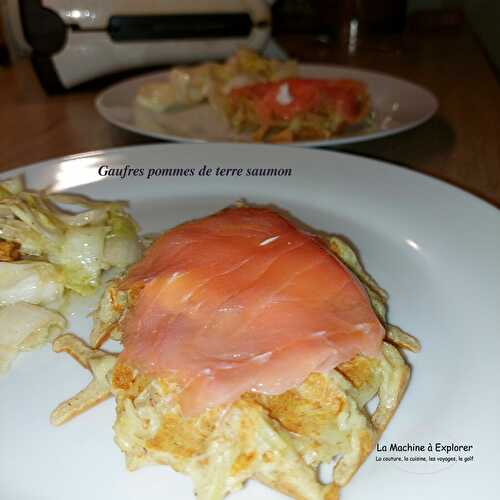 Gaufres pommes de terre et saumon fumé