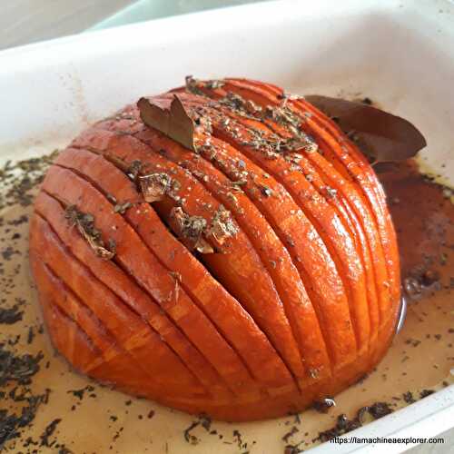 Potimarron rôti façon Hasselback