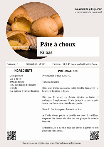 Pâte à choux IG bas