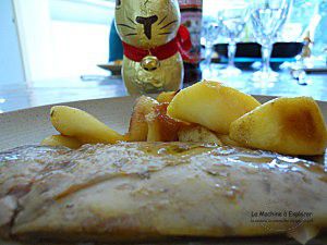 Foie gras poêlé aux pommes pour Pâques