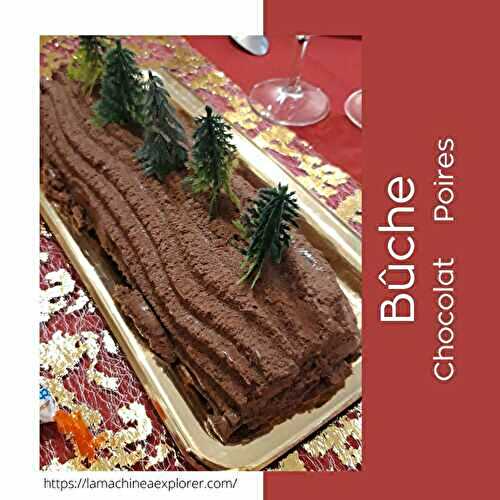 Bûche crousti-fondante Chocolat Poires