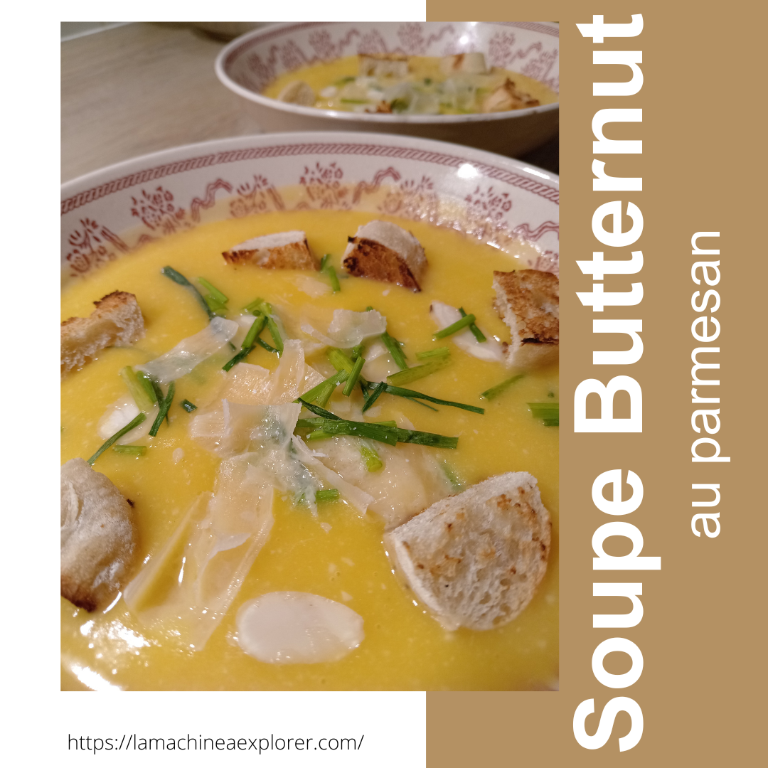 Soupe veloutée au butternut et au parmesan