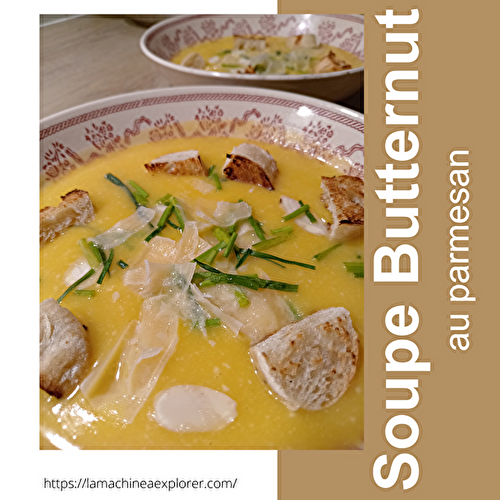 Soupe veloutée au butternut et au parmesan