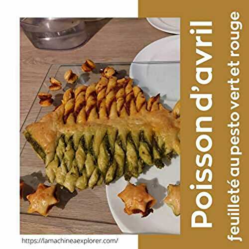 Un Poisson d'Avril au pesto vert et pesto rouge pour le Lundi de Pâques.