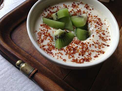 Fromage blanc, kiwi et pain d'épices