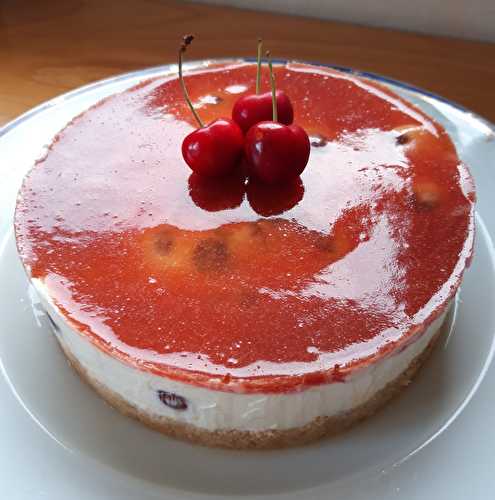 Cheesecake aux cerises sans cuisson 