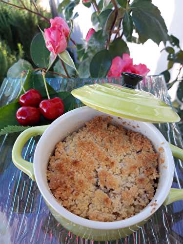 Crumble pommes, cerises