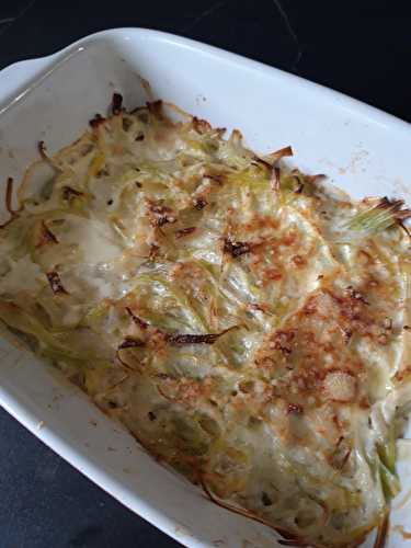 Gratin de poireaux au parmesan