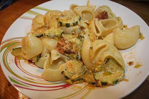 Lumaconi aux légumes et chorizo