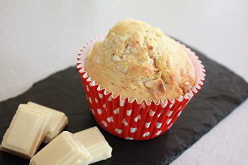 Muffin à la vanille et chocolat blanc