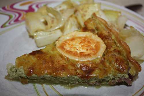 Quiche au chèvre et pesto