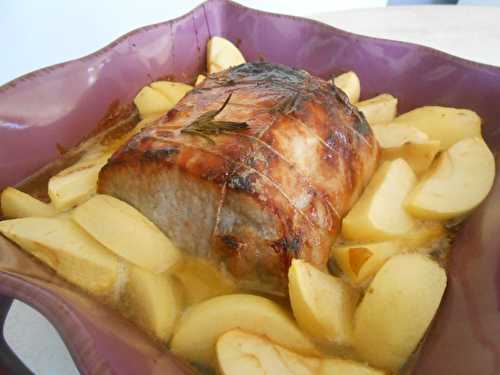 Rôti de porc aux pommes