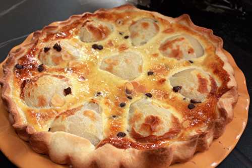 Tarte aux poires et pépites de chocolat