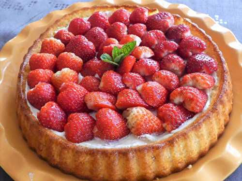 Tarte renversée aux fraises