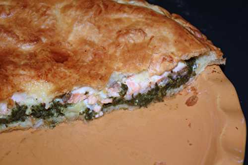 Tourte au saumon frais et épinards